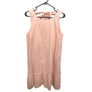 Ann Taylor LOFT Pastel Pink Polka Dot Shift Dress